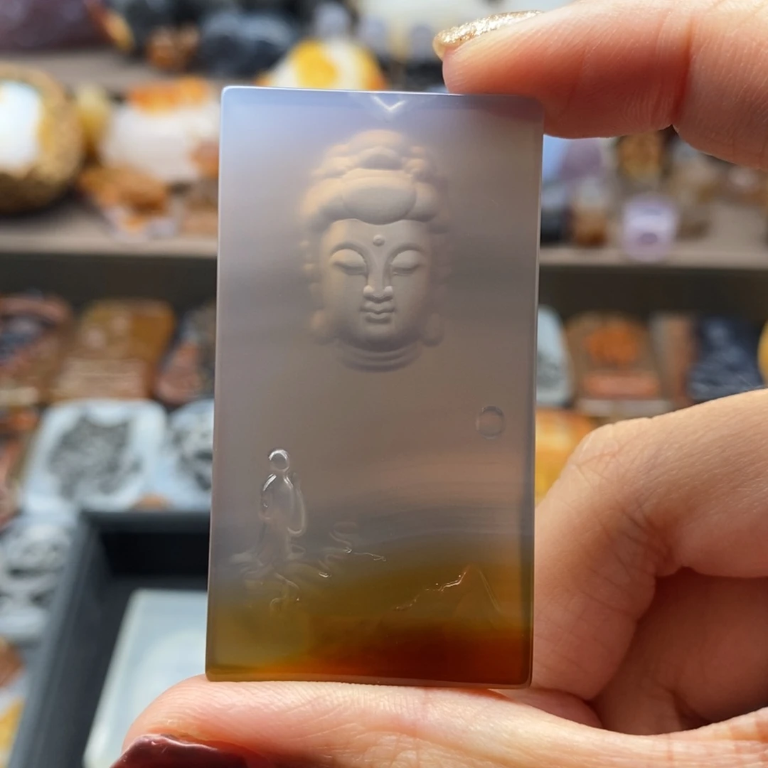 玛瑙/玉髓吊坠(不含链)未镶嵌草****儿