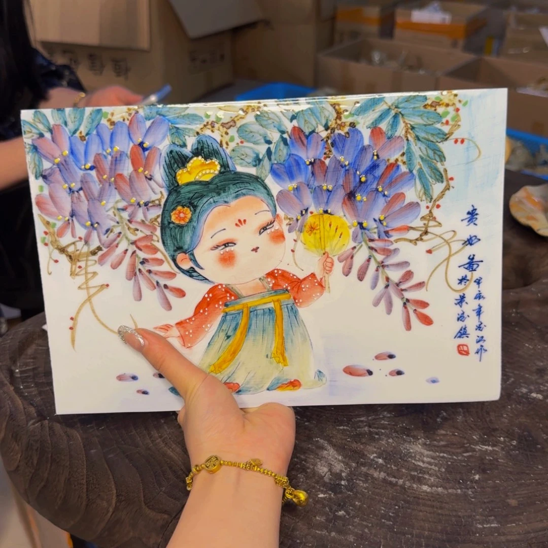 瓷片景德镇陶瓷手工手绘
