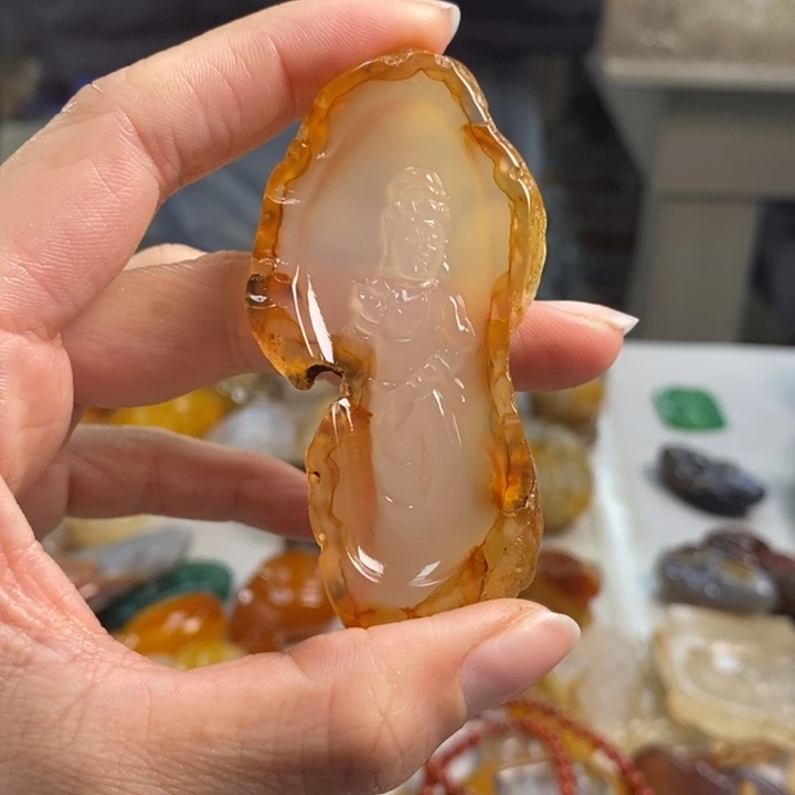 玛瑙/玉髓吊坠(不含链)未镶嵌