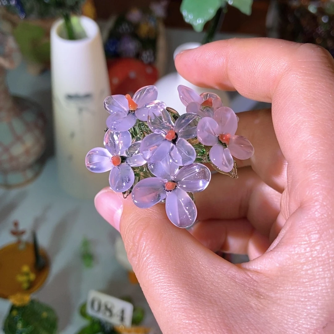 琉璃手工艺品快****s粉玉