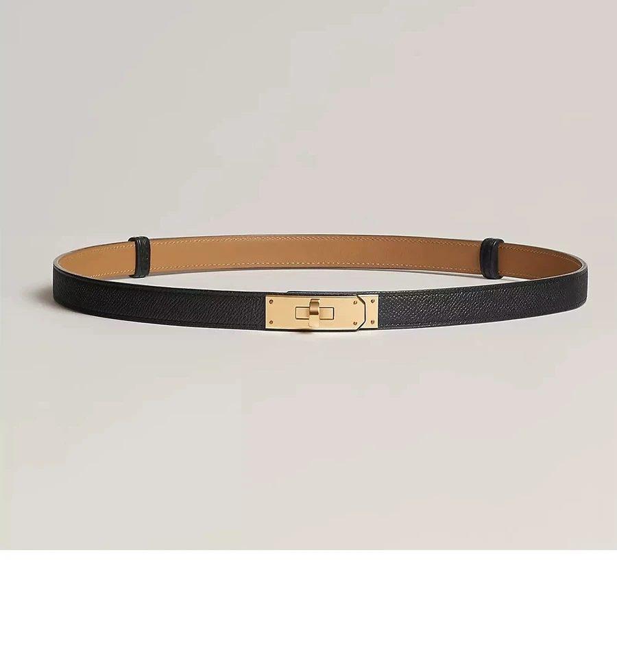 H家kelly腰带女士真皮百搭夏季配连衣裙牛仔休闲西裤细款皮带女士