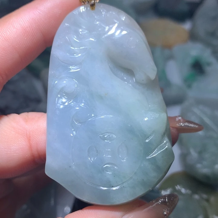 翡翠未镶嵌颈饰保真天然A货翡翠