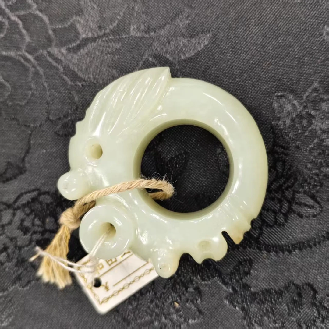 【闪购商品】精品和田玉 玉猪龙知了吊坠