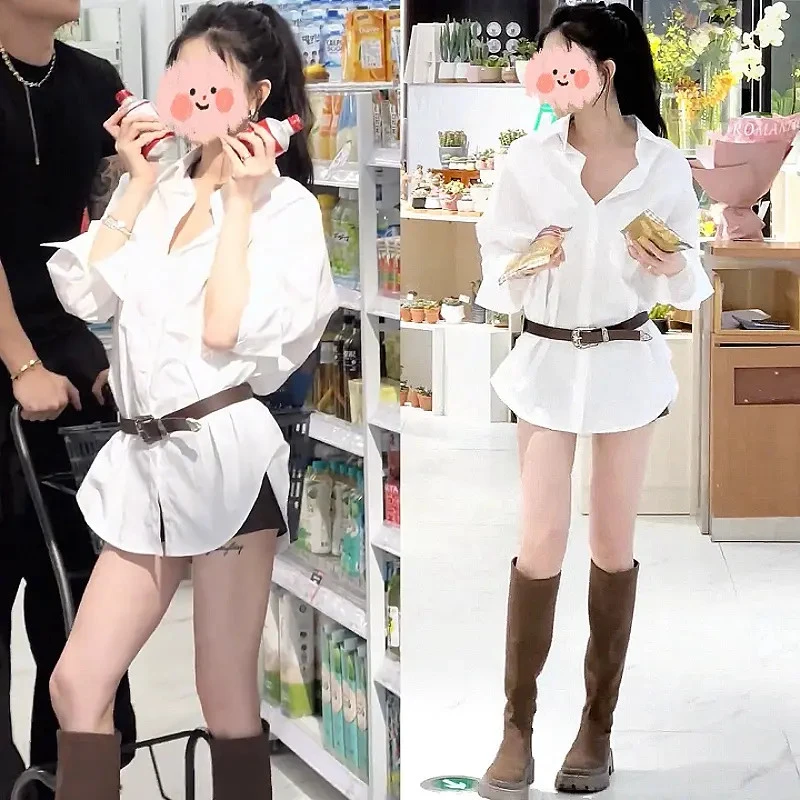 时尚气质设计感网红衬衫短裤两件套2025新款宽松炸街时髦套装显瘦