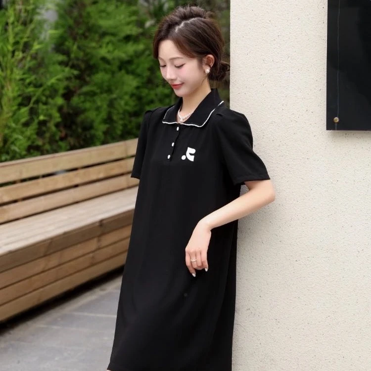 ES8881气质减龄A字娃娃领连衣裙