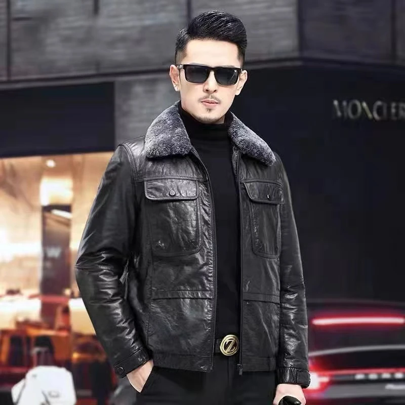 【官方严选】2024海宁秋冬新款头层牛皮皮衣