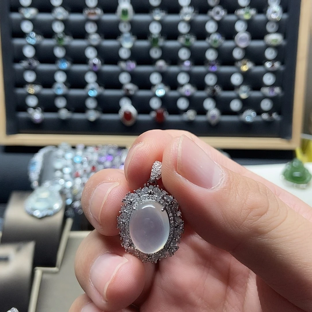 银S925镶嵌蛇纹石玉手链若*