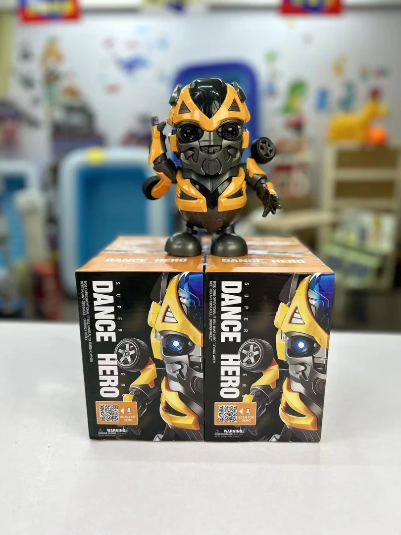 跳舞机器人大黄蜂机器科学摇摆带灯光音乐 不送电池