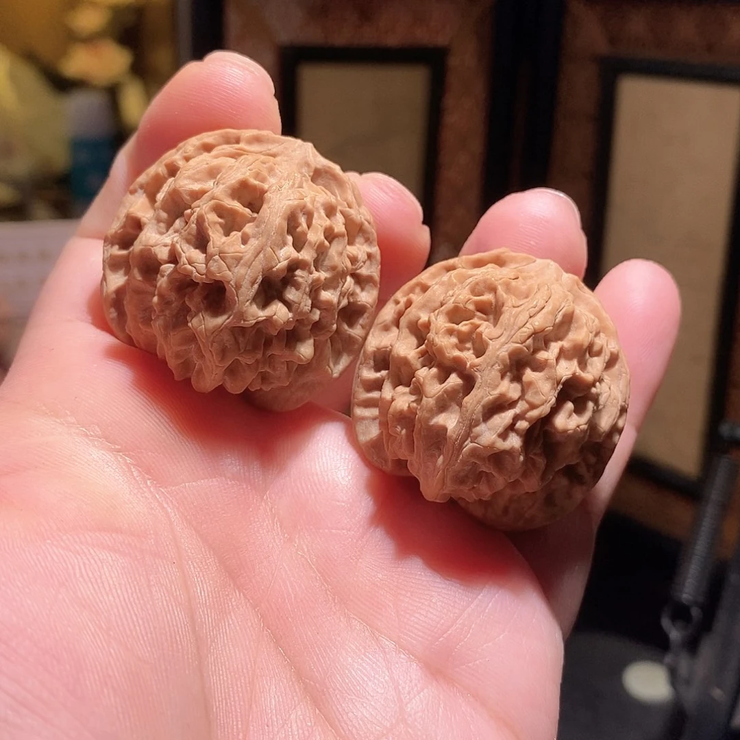 文玩核桃把件37苹果圆全品