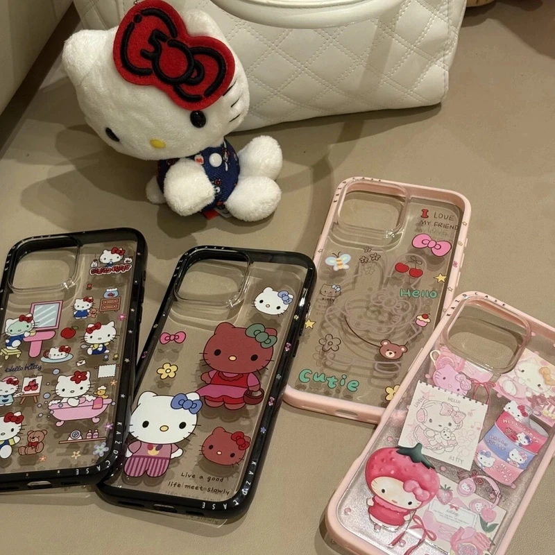 少女心日系卡通猫咪贴纸适用于iPhone16Promax手机壳苹果15/14/13