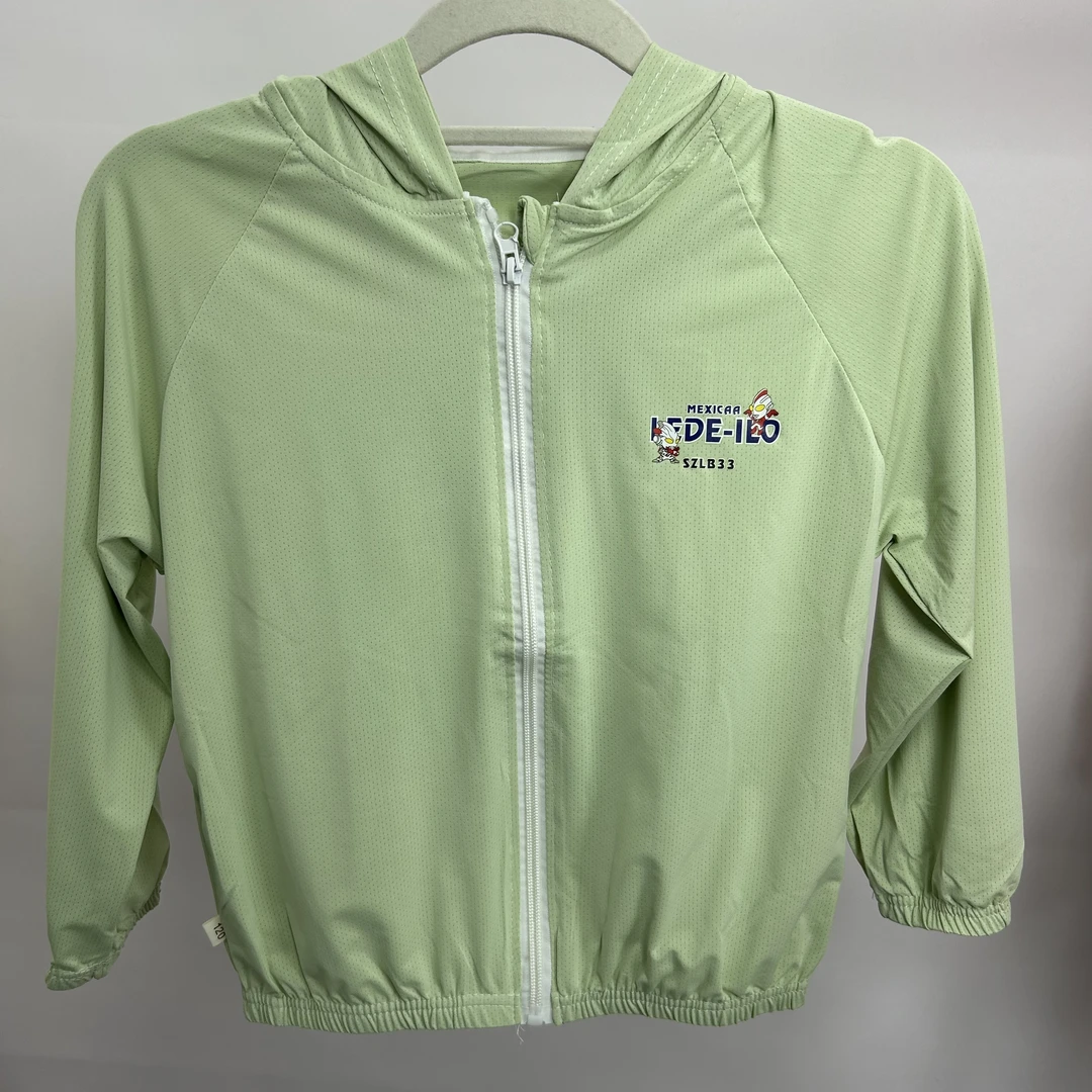 UPF50+夏季女童衣服连帽防晒衣外套夏装儿童透气户外轻薄休闲上衣