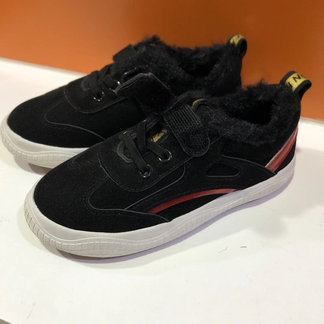 儿童款缘份码加绒保暖牛筋底