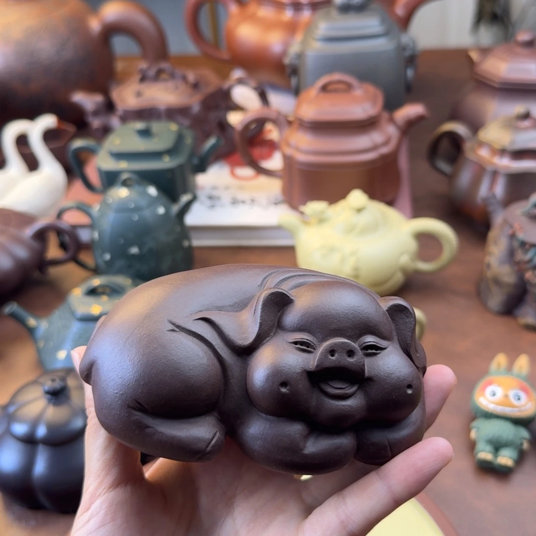 紫砂茶壶紫砂福猪