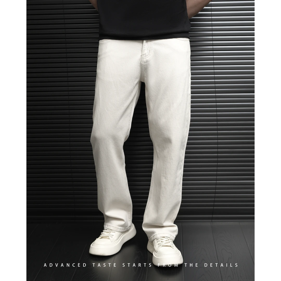 【大头叔叔】春季水洗简约弹力休闲百搭小直筒牛仔裤 DDK1230