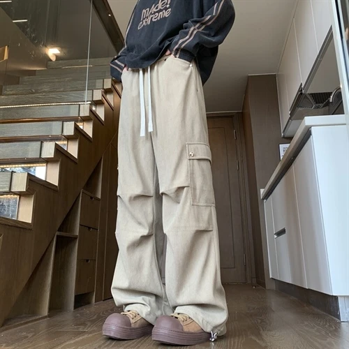 25年春款得物品质灯芯绒重磅针织休闲裤