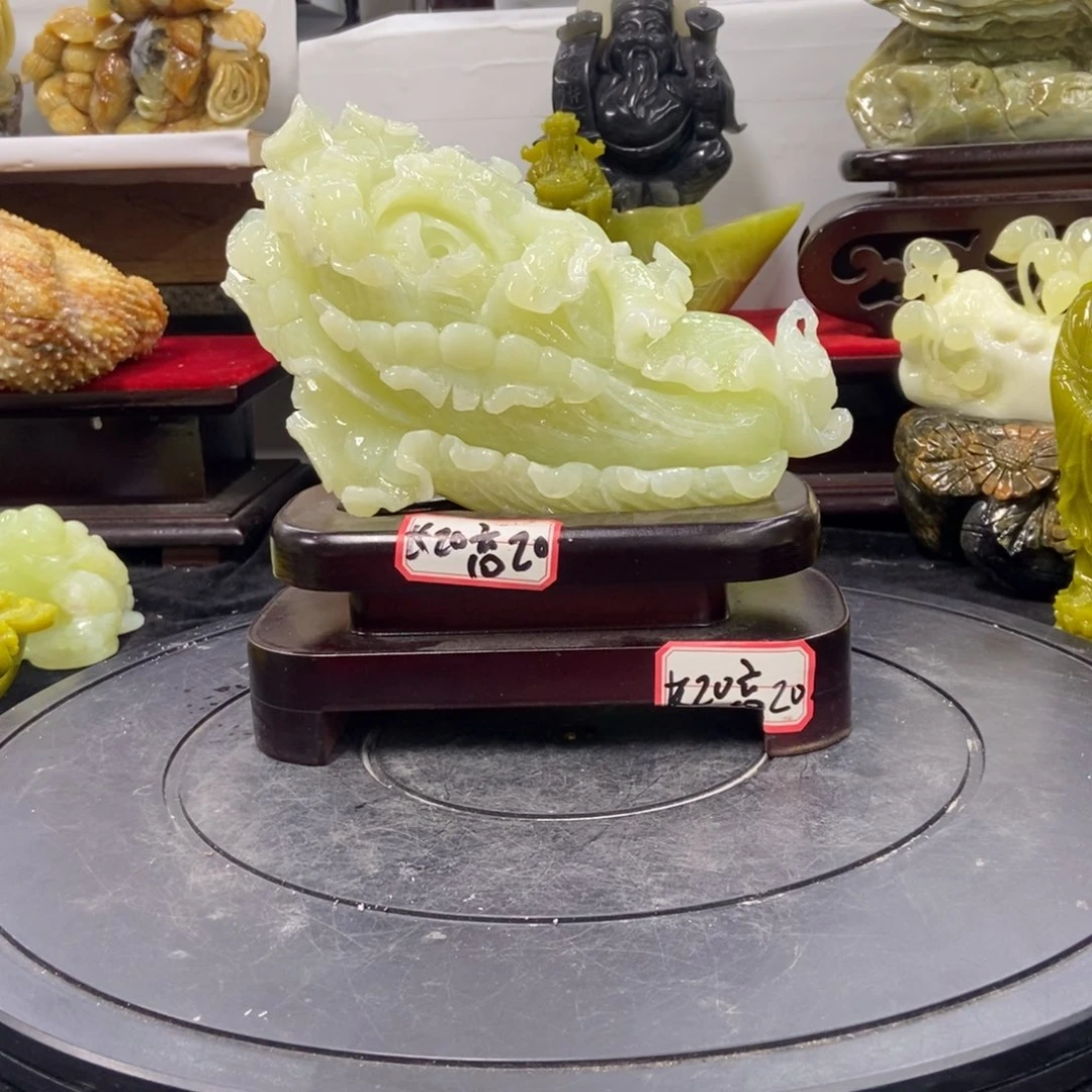 石材天然岫岩玉摆件