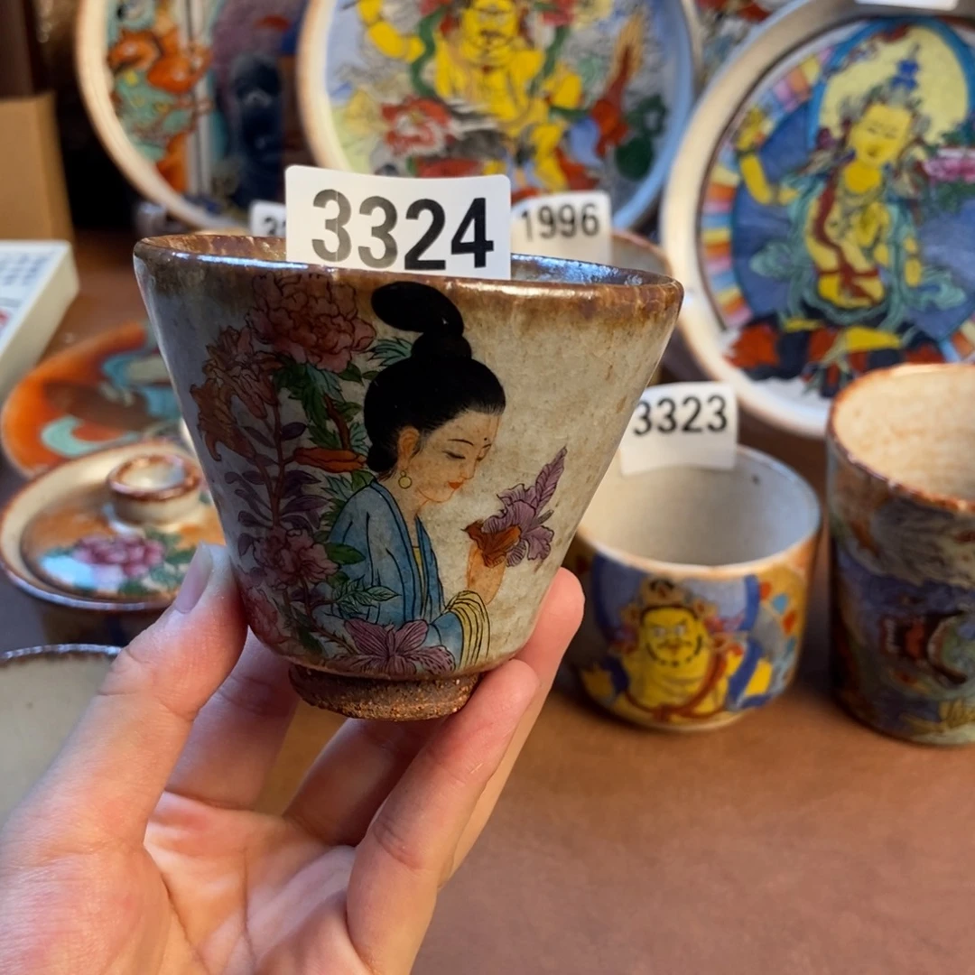 紫***）4个100手工制作陶瓷