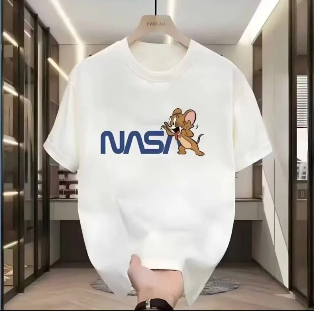 2025夏季短袖休闲上衣男女同款圆领印花T恤 NA鼠
