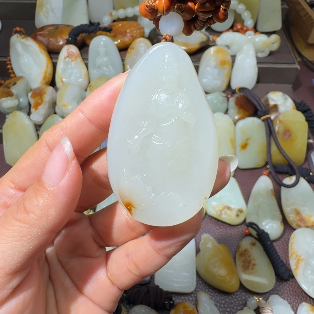 和田玉未镶嵌吊坠(不含链)