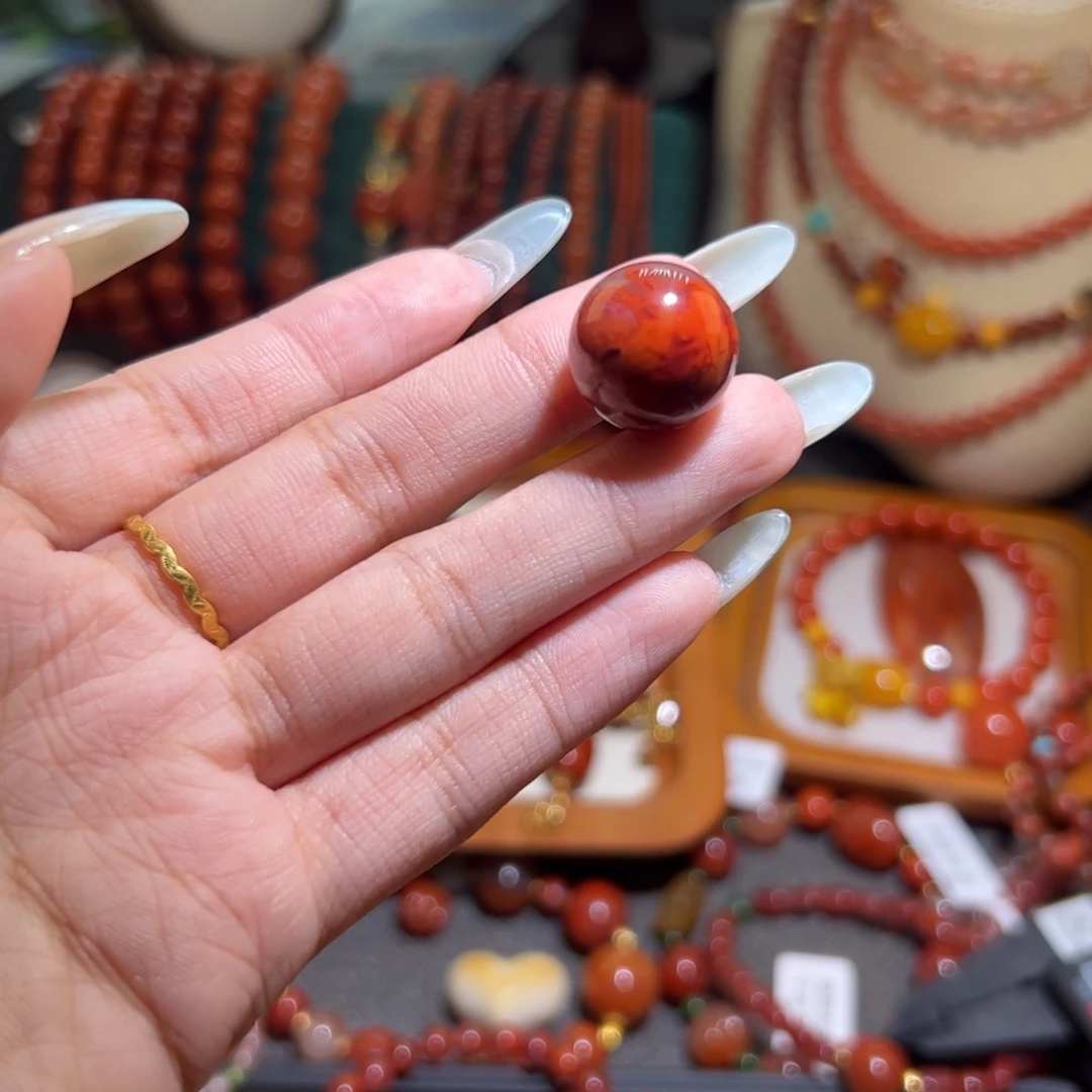 南红玛瑙未镶嵌手串16mm