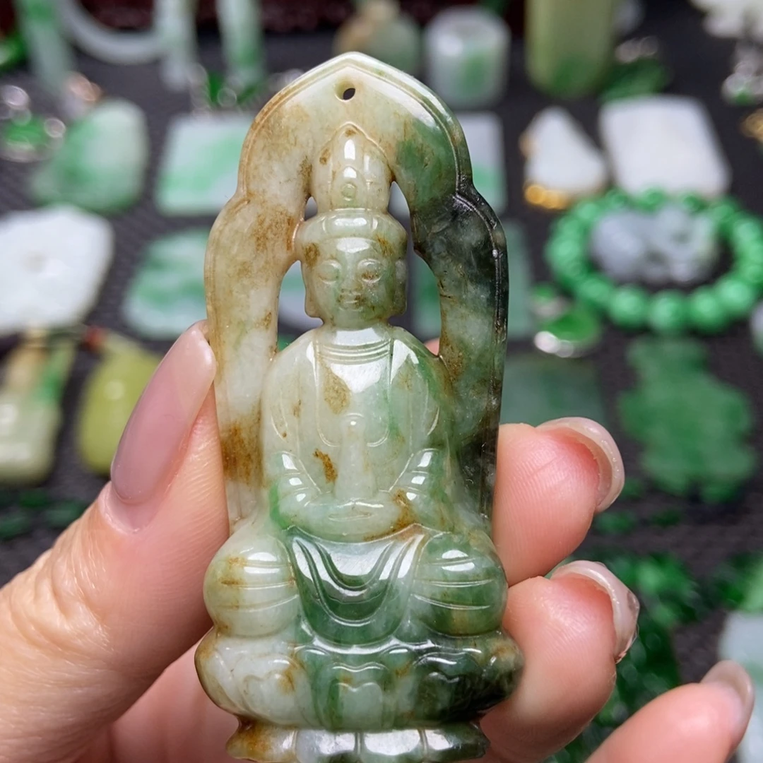 翡翠未镶嵌挂件清