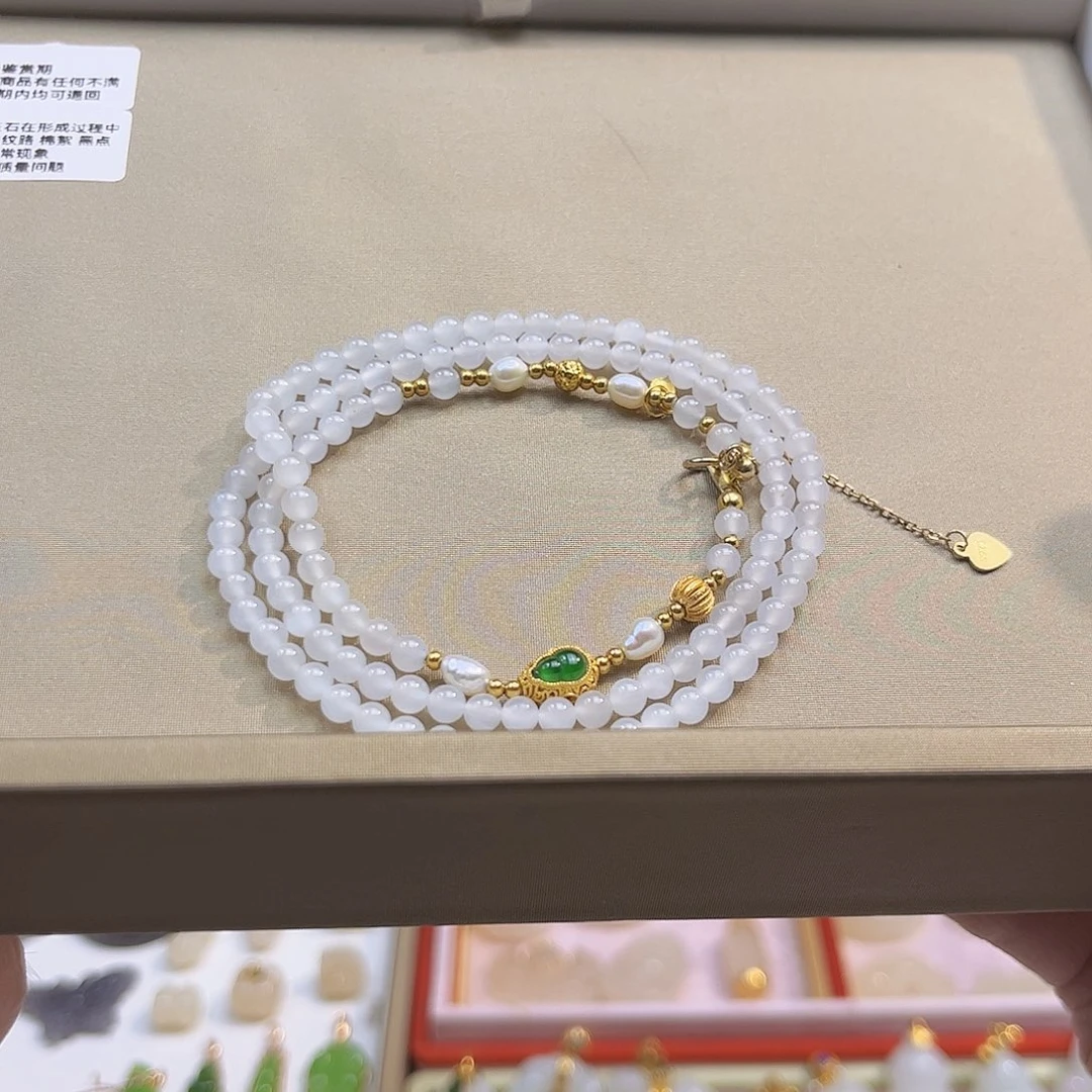 和田玉银S925镶嵌颈饰