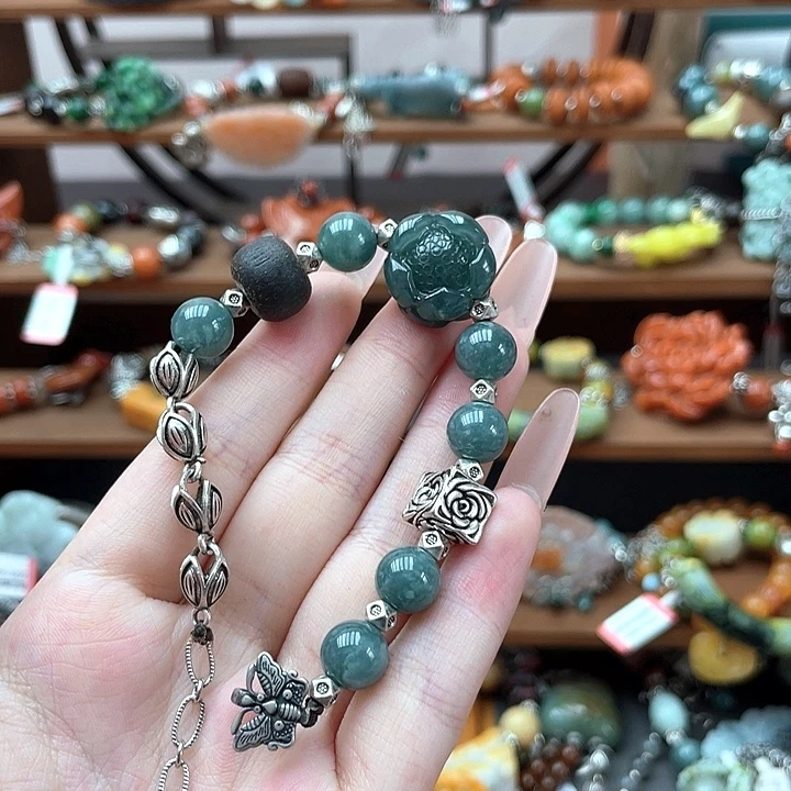 翡翠未镶嵌手链饰品