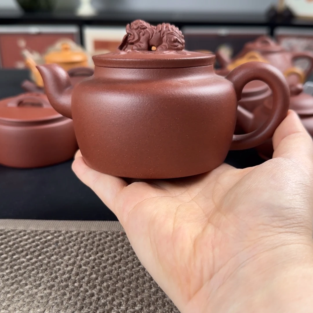 怪***生茶壶紫砂微瑕狮子