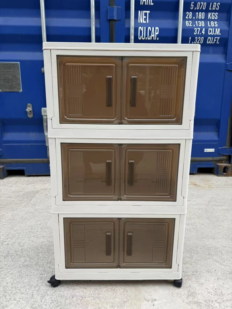 大容量透明折叠收纳柜储物柜家用儿童免安装折叠收纳箱收纳柜