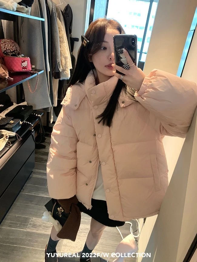 韩版棉服外套女冬季2024年秋冬新款学生棉衣加厚宽松保暖面包服