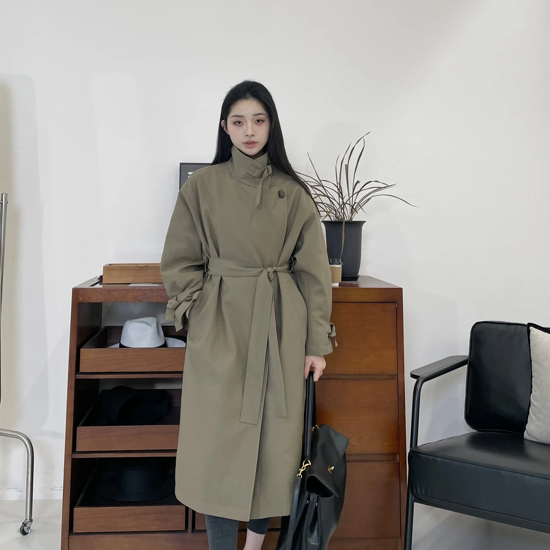 euri90白鹅绒丨极简设计款收腰显瘦立领风衣高充绒羽绒服-MY5526