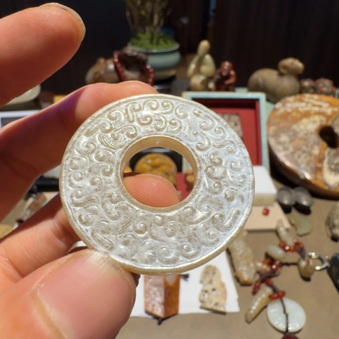 康***化和田玉未镶嵌挂件