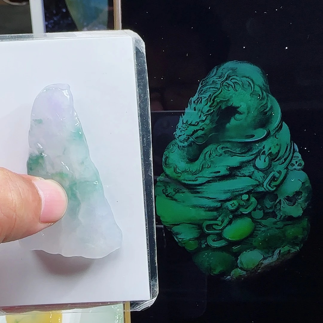 定制翡翠未镶嵌缅甸天然A货翡翠含老师工艺