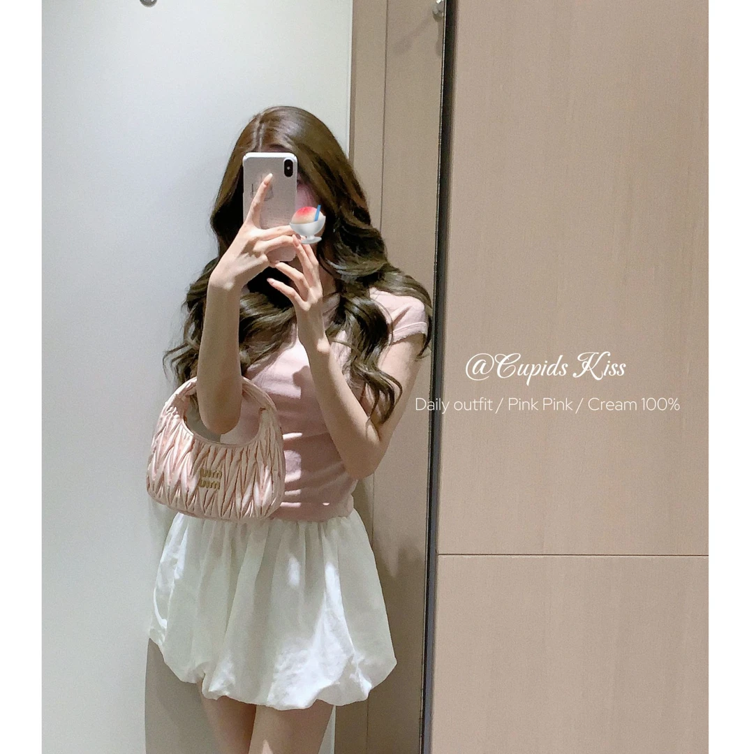 csk丘比特 1 “Ms.Bella Vintage系列” 夏季少女弹力显瘦短袖