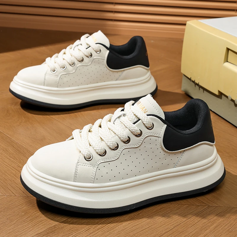 夏季新款麦昆系列透气休闲板鞋商务轻便百搭小白鞋男鞋