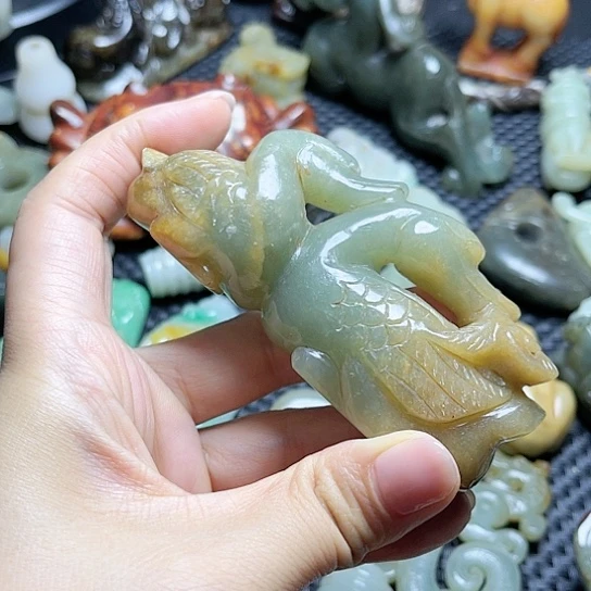 白玉菩提吊坠摆件