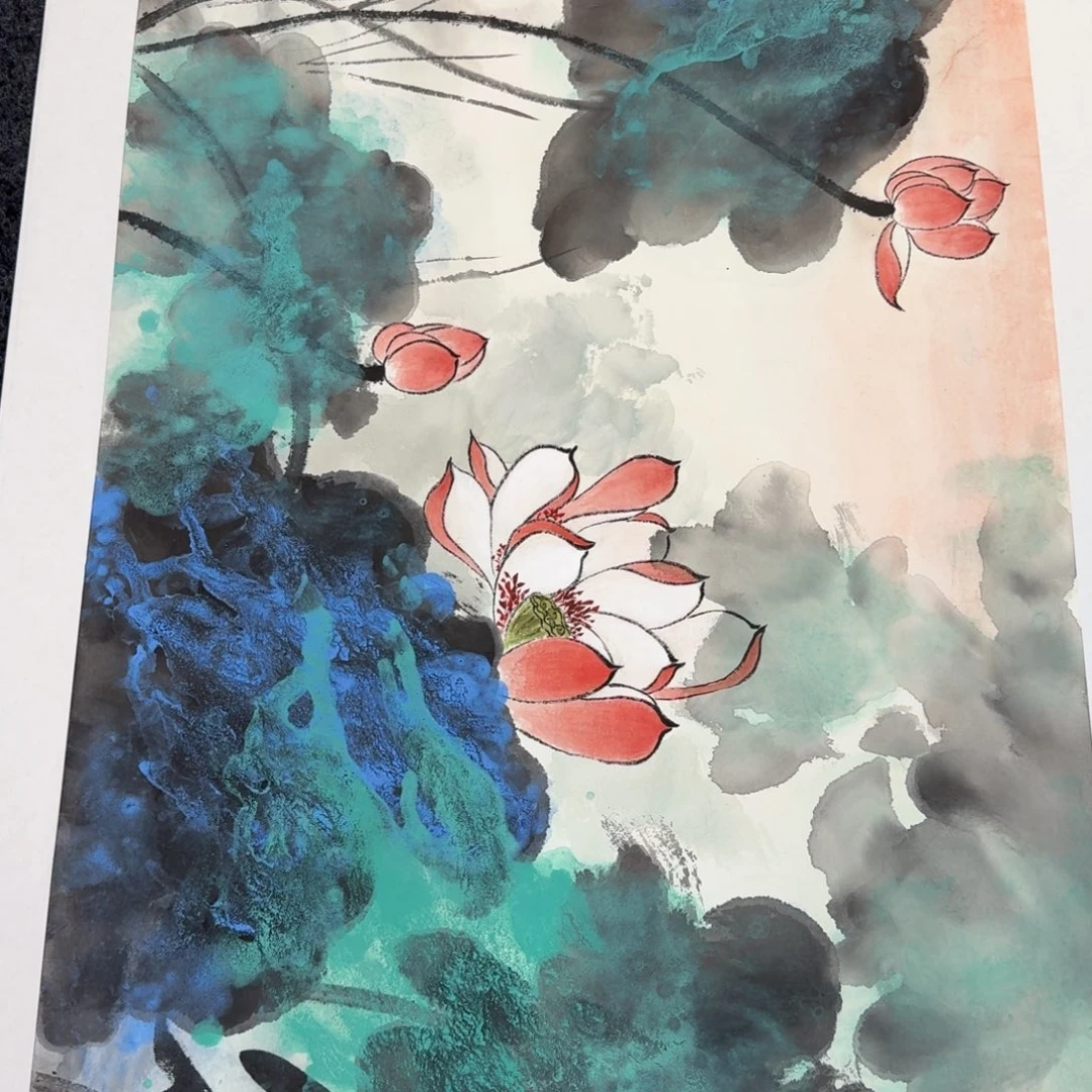 国画国画作品山水花鸟纯手绘