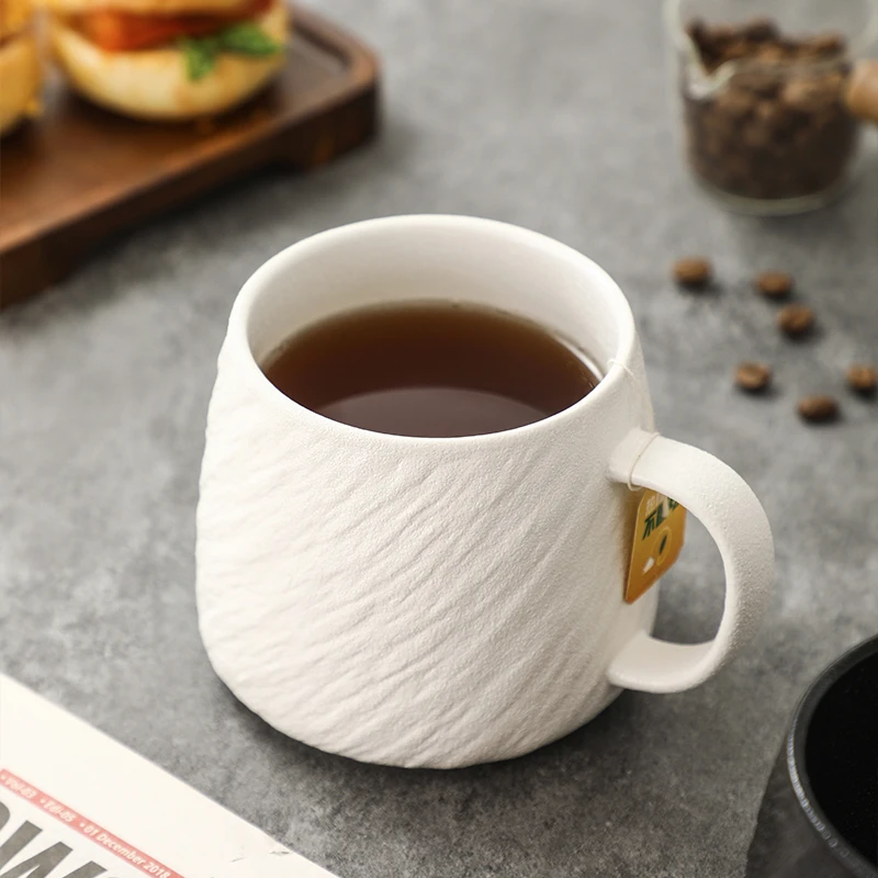 陶瓷马克杯大容量喝水杯子轻奢小众女生水杯茶杯咖啡杯情侣杯套装