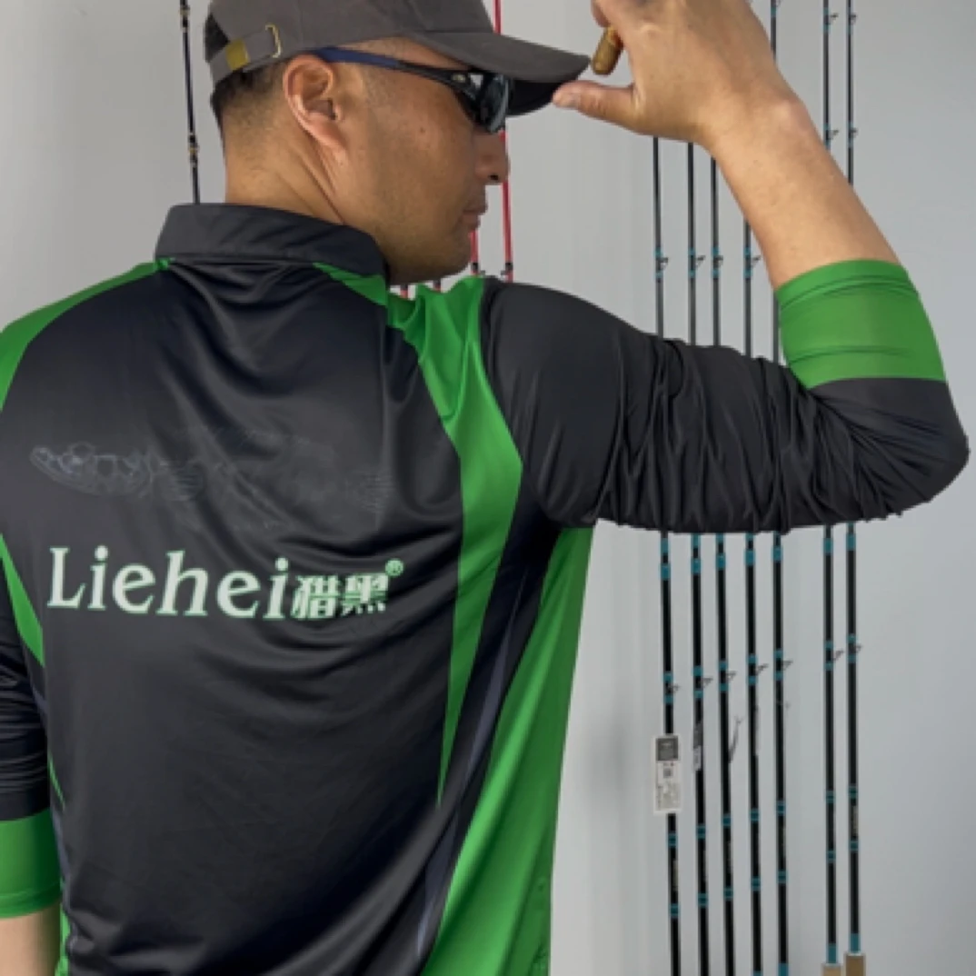 雷强打黑防晒服清爽舒服冰丝防晒服雷强打黑防晒服户外运动长袖