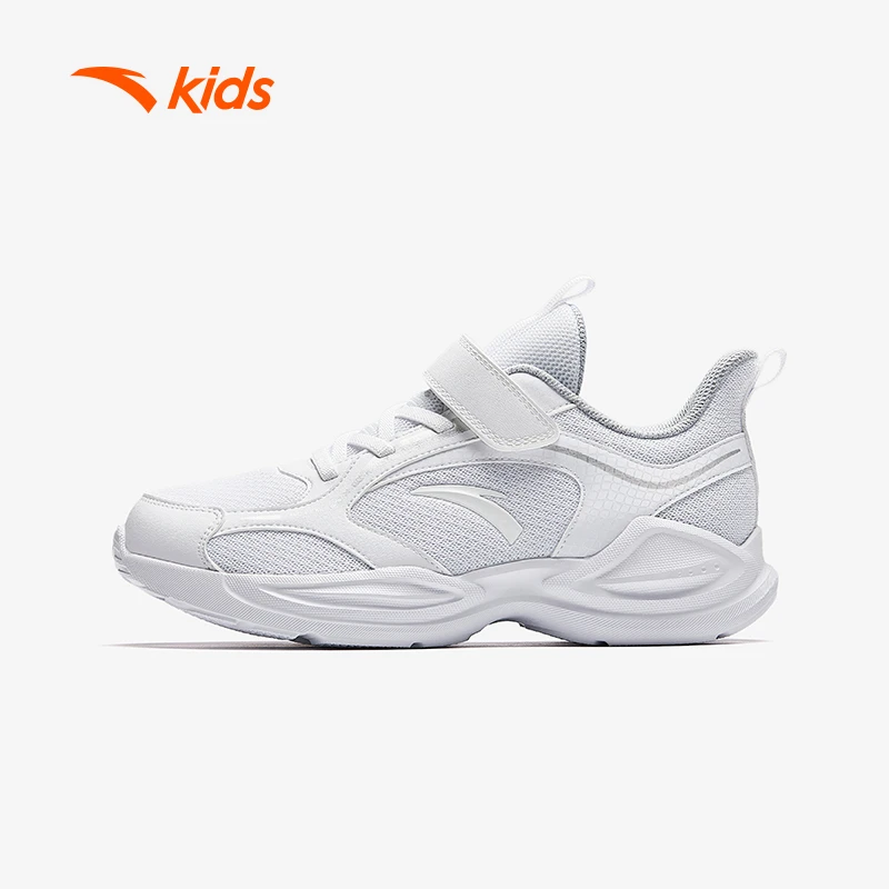 安踏儿童小白鞋2025年秋季新款大童跑步鞋子网面透气男童运动鞋女