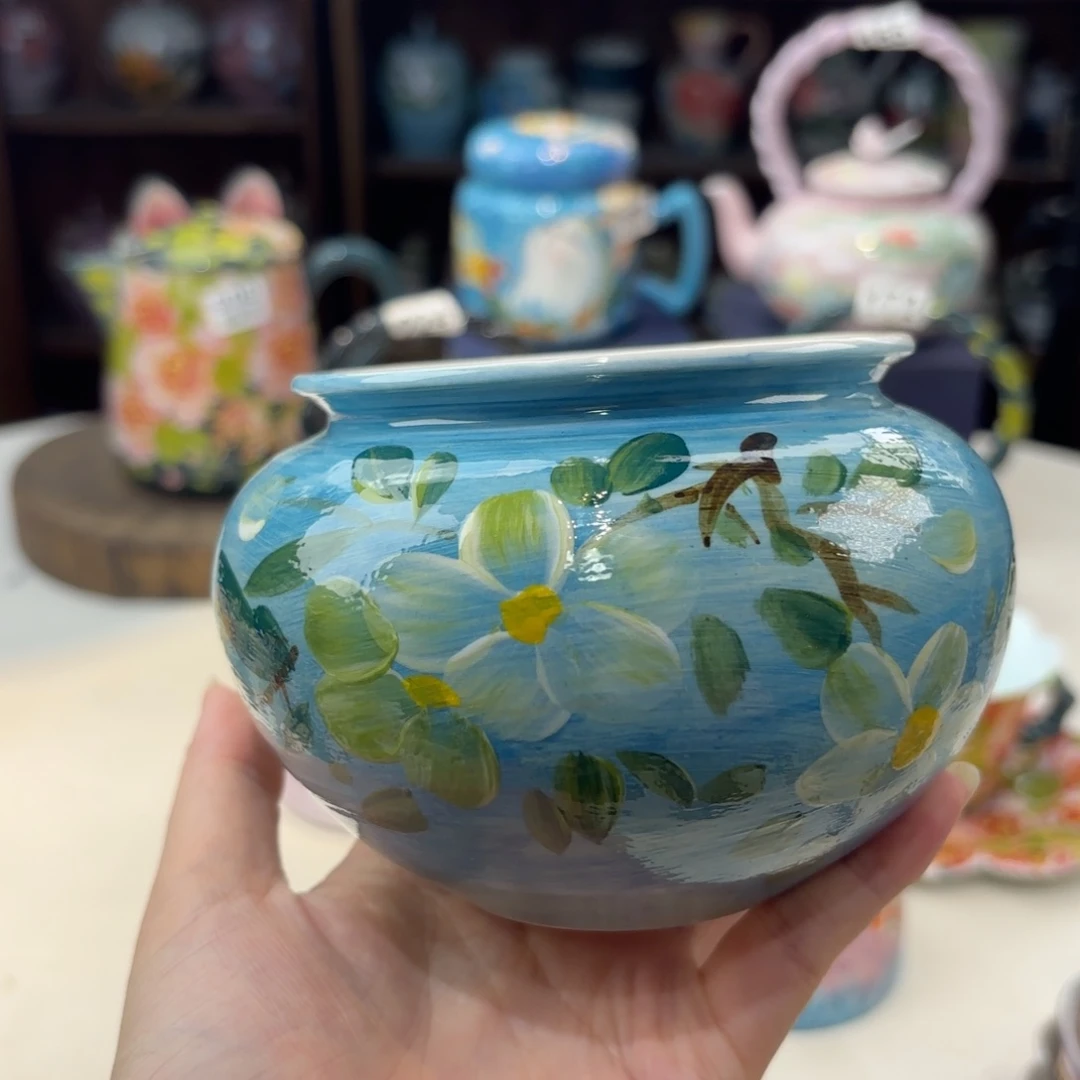 景德镇手绘高温釉下彩陶瓷茶具