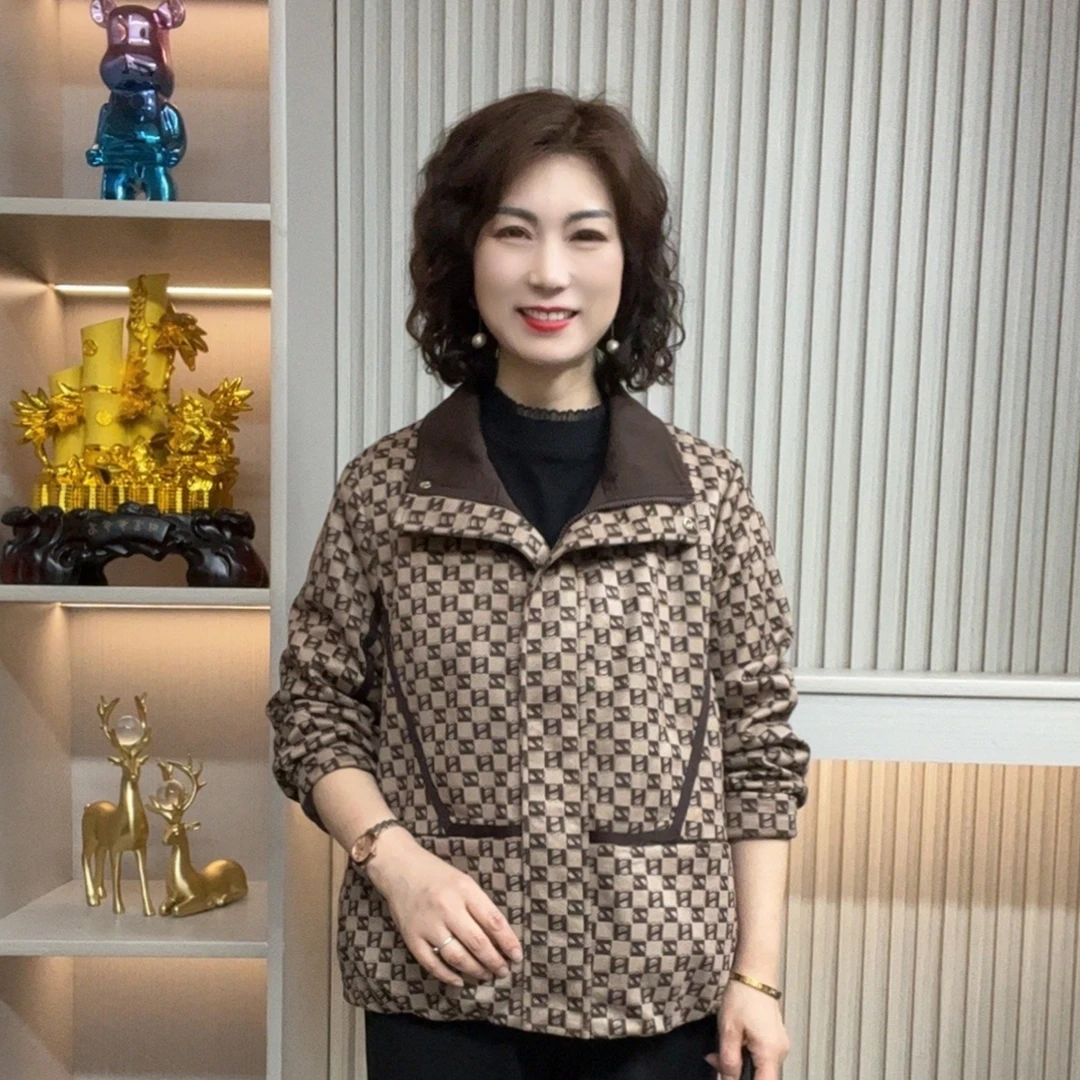 妈妈装红人欧若拉风流行时尚潮牌女装宽松春秋装外套休闲百搭长袖