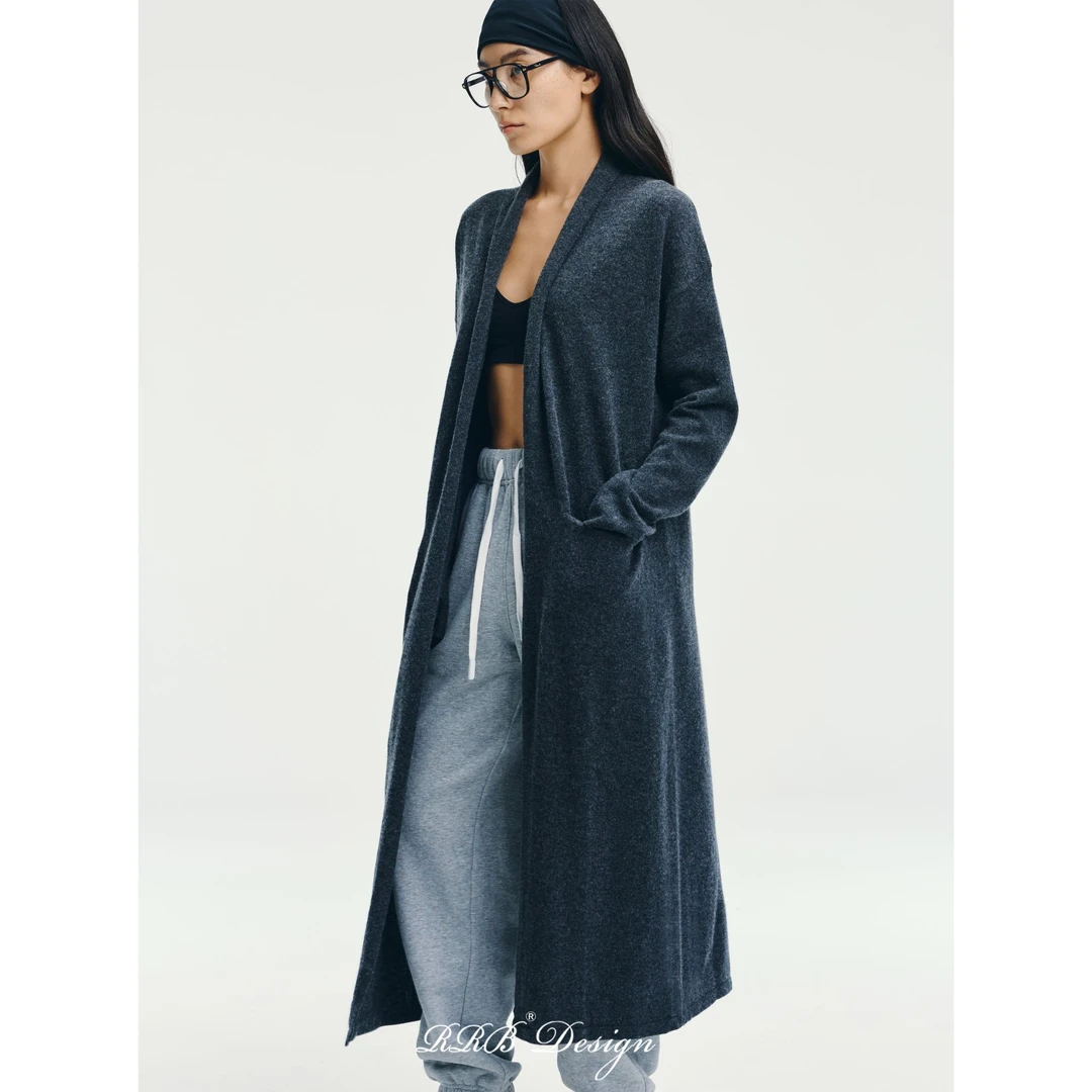 RRB Design 「回归松弛」羊毛羊绒一体机松弛慵懒显瘦长袖开衫外套