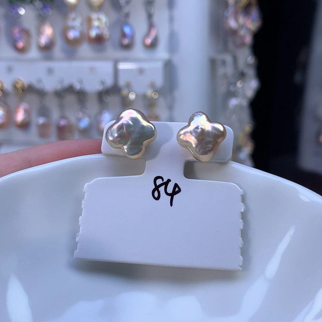 合金淡水珍珠耳饰福利耳钉84号