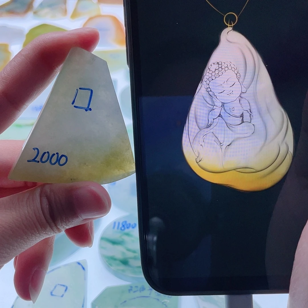 定制翡翠未镶嵌天然翡翠包工