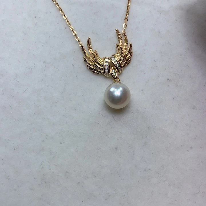 颈饰银S925镶嵌海水珍珠