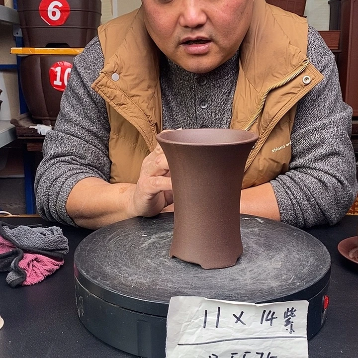 紫砂花盆货号一只EE75