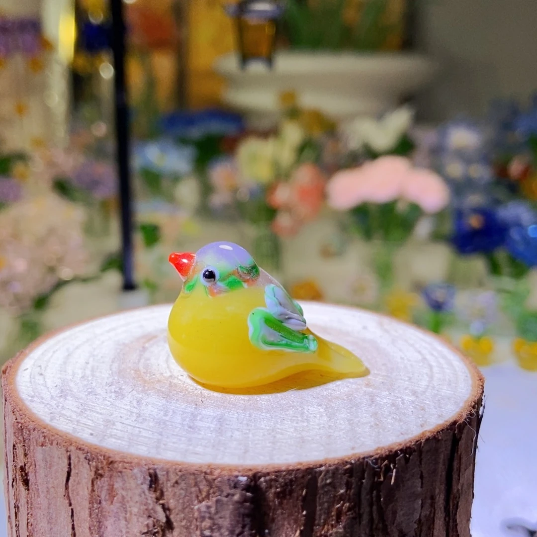 琉璃手工艺品小鸟