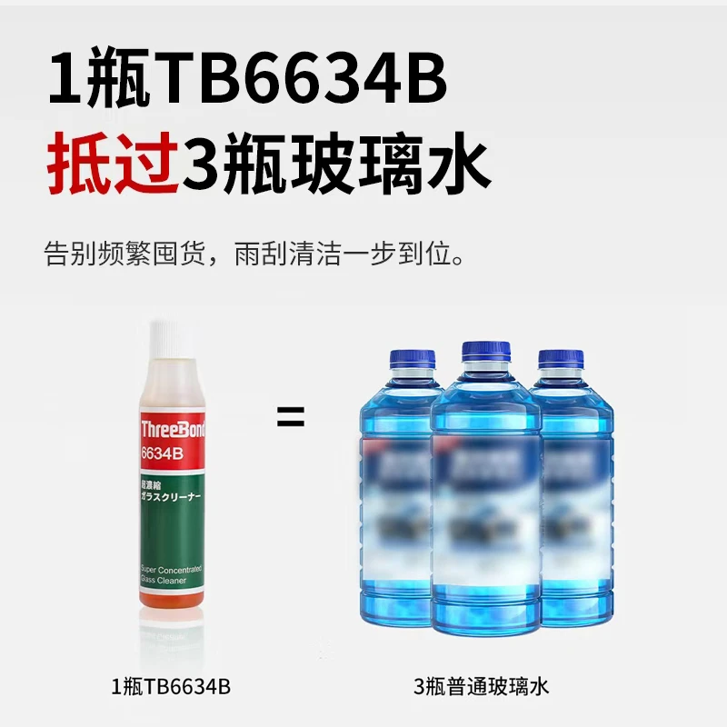 日本原装进口三键汽车玻璃水浓缩雨刷精强力去污除油膜去虫胶通用