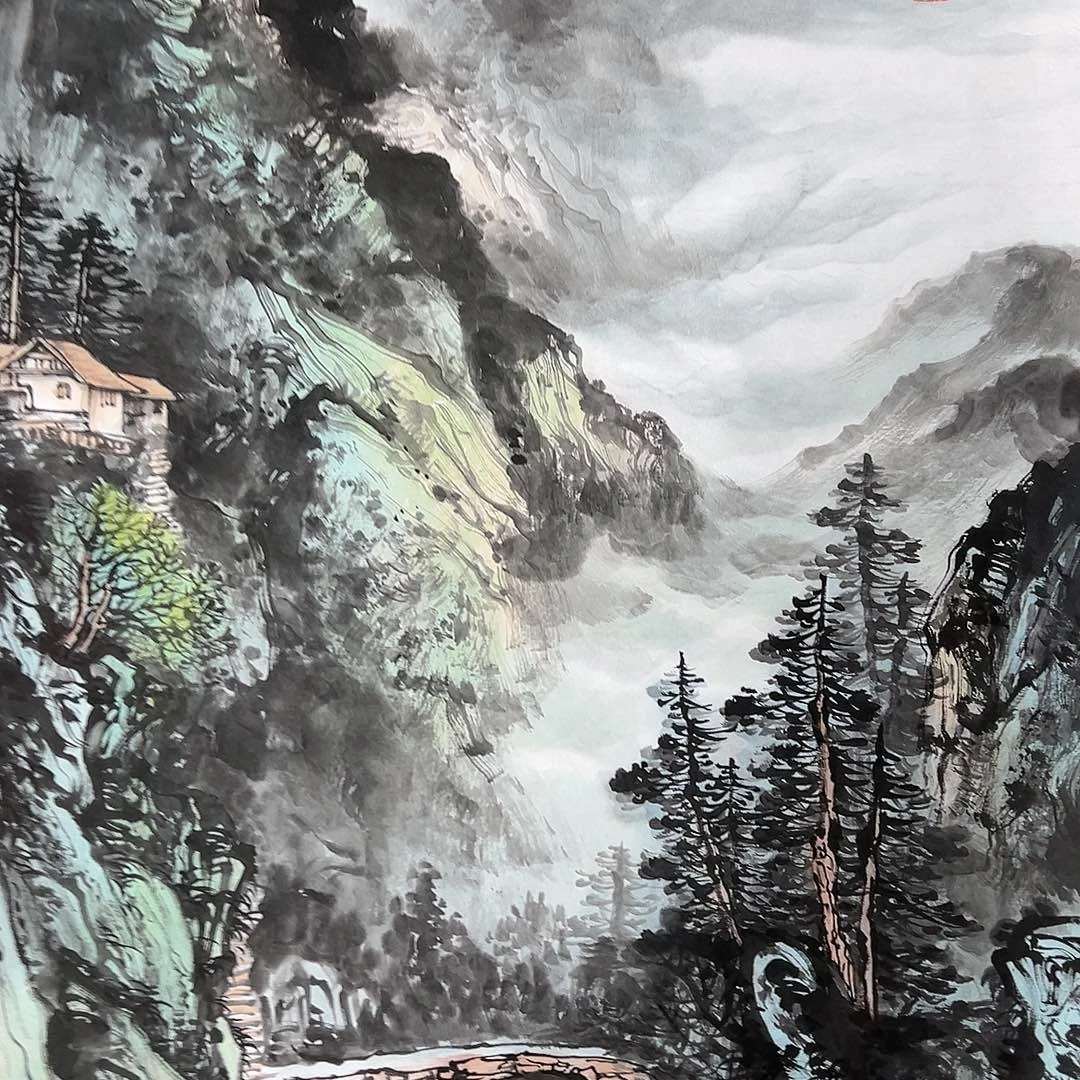 绘画石庆骥山水画